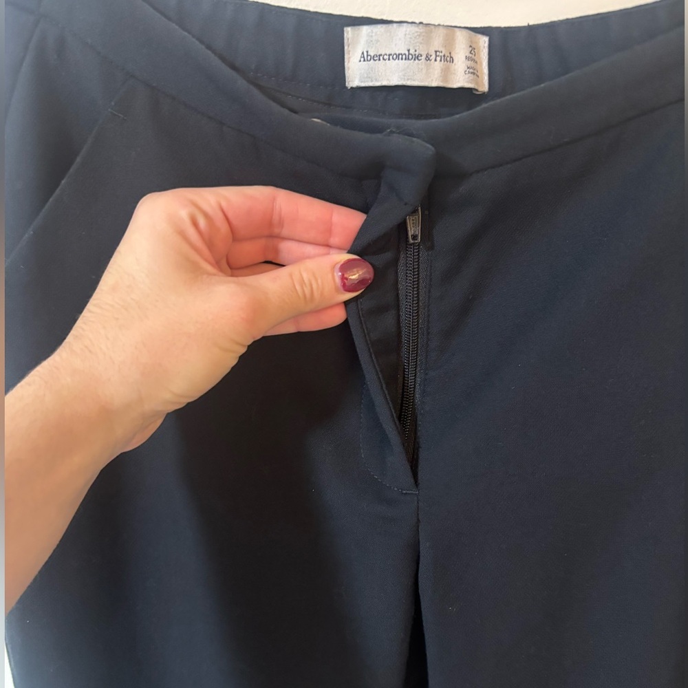 Abercrombie & Fitch curve love low rise tailored boot cut trousers - Picture 7 of 9